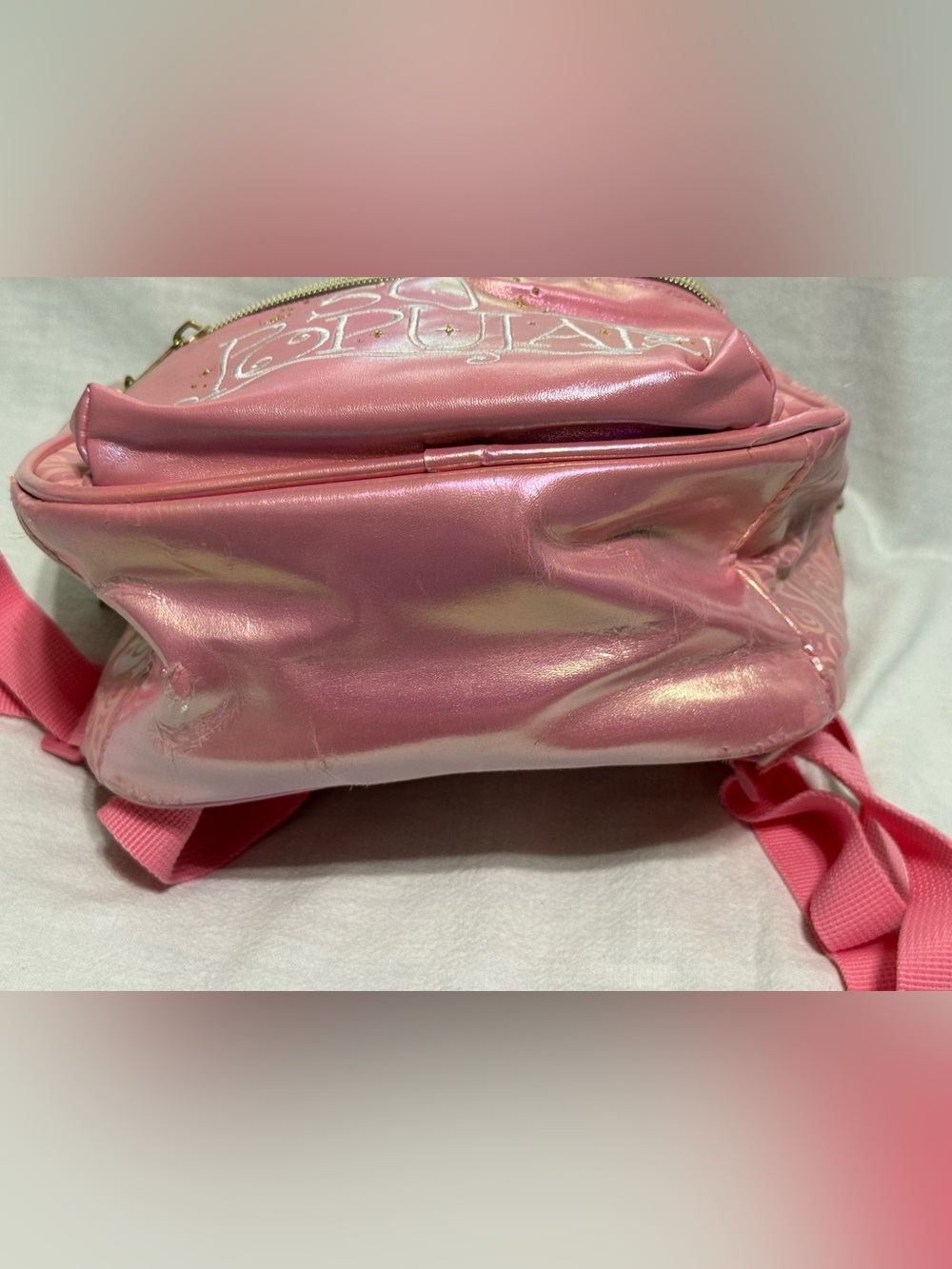 Wicked So Popular Glinda Faux Leather Pink Mini Backpack - Picture 12 of 12